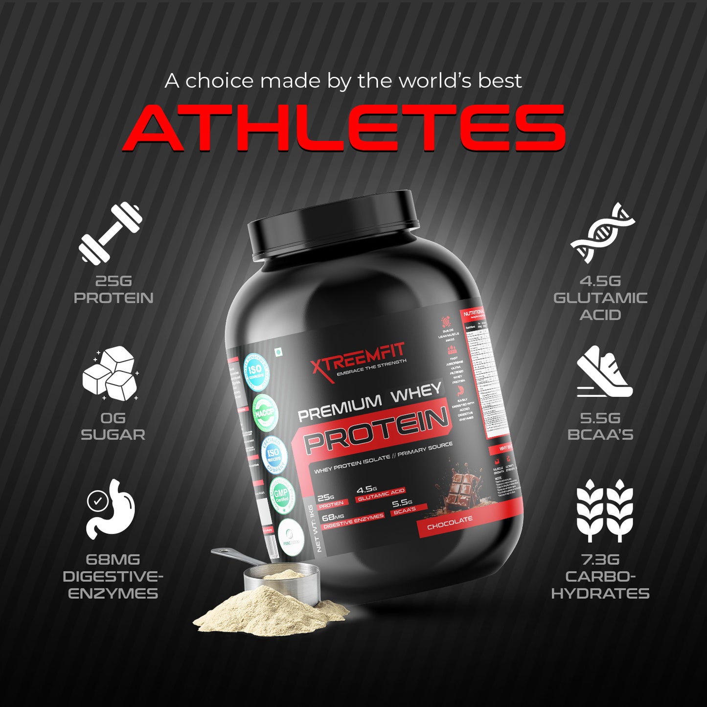 XtreemFit Premium Whey Protein Powder