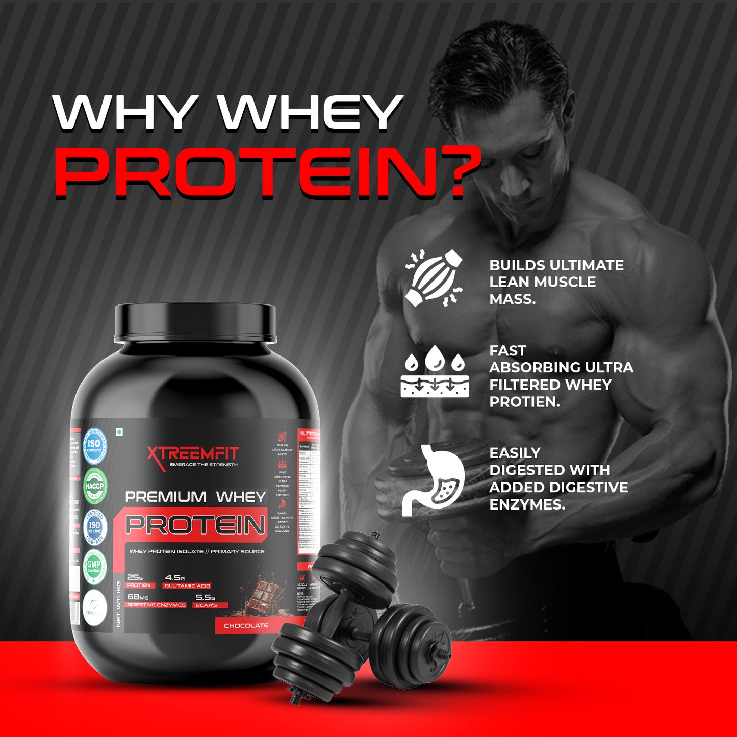 XtreemFit Premium Whey Protein Powder